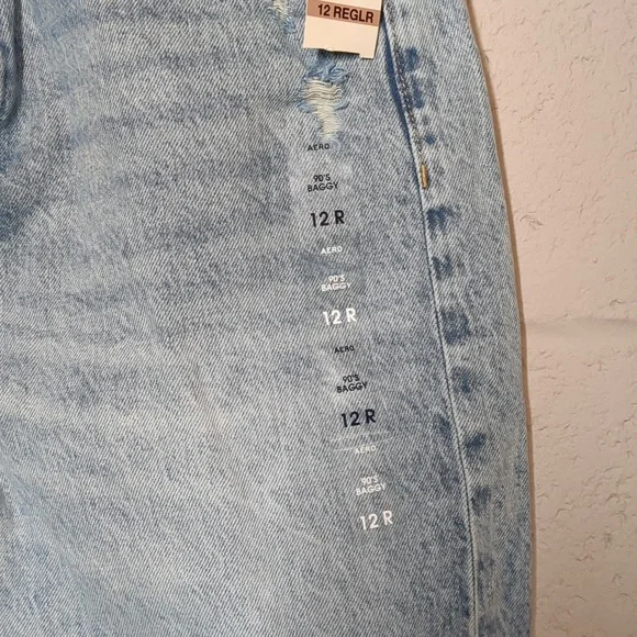 Aeropostale Women's High-Rise Baggy 90's Distressed Jean Size 12R NWT - Picture 6 of 9